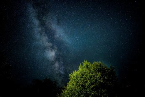 Banco de imagens panorama natureza céu noite Estrela via Láctea