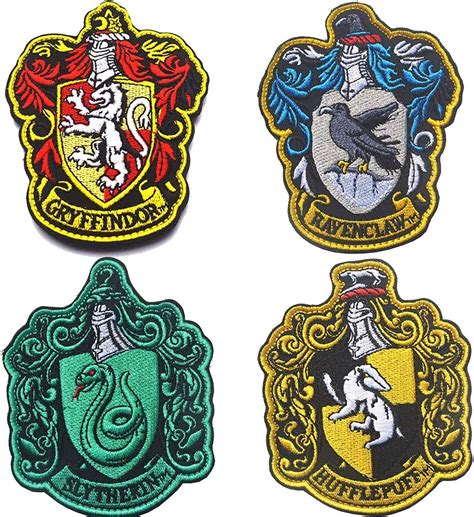 Lot de 4 écussons thermocollants Harry Potter Maison de Gryffondor