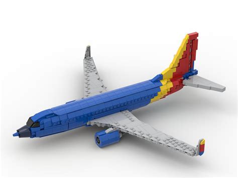 LEGO MOC Boeing 737 Southwest Heart Building Instructions Only By