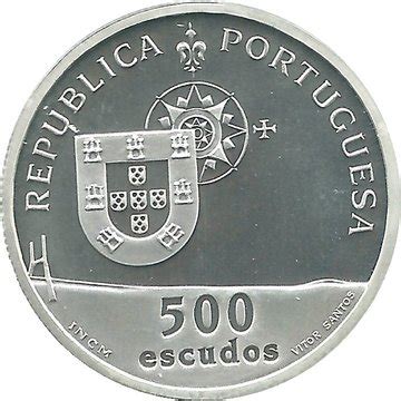 Escudos Vasco Da Gama Bridge Bimetallic Foil Silver And Gold