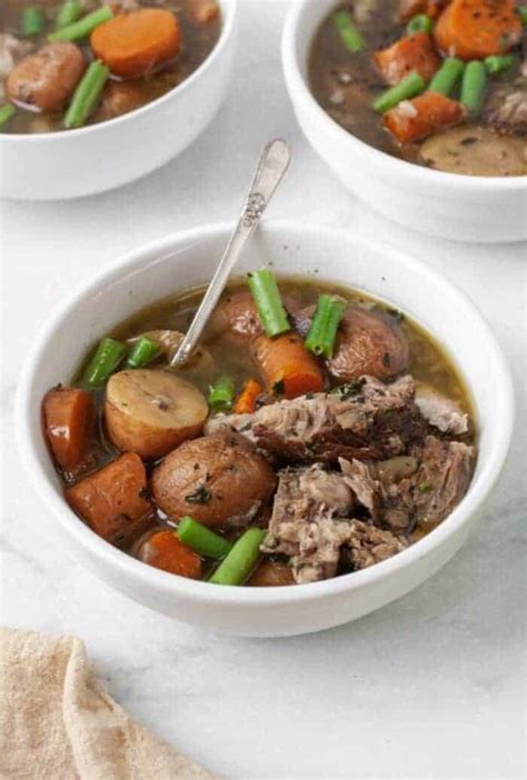 Whole30 Vegetable Pork Soup - Organically Addison