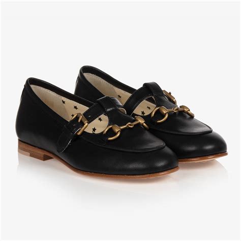 Gucci - Girls Black Loafer Shoes | Childrensalon