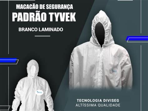 Kit c 5 un Macacão de segurança Padrão Tyvek BRANCO LAMINADO