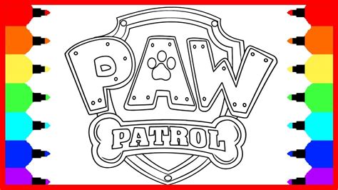 How To Draw Paw Patrol Logo Drawings And Coloring Book Paw Patrol Logo