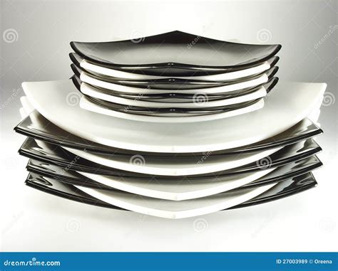 Stack Of Plates Stock Image Image Of Tableware Still 27003989