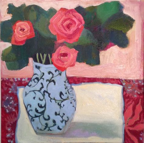 Red Roses Violets By Annie O Brien Gonzales Artwork Archive