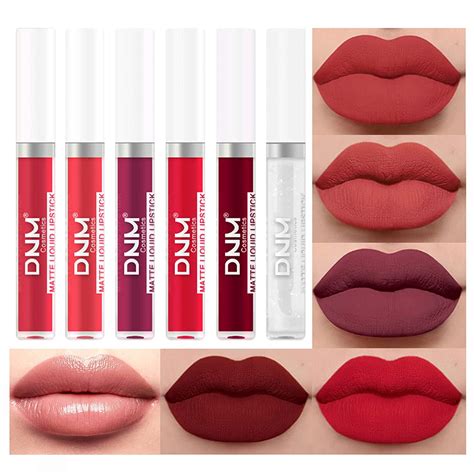 Matte Lippenstift Set Lipgloss Set Make up Wasserdichte flüssige Lippen