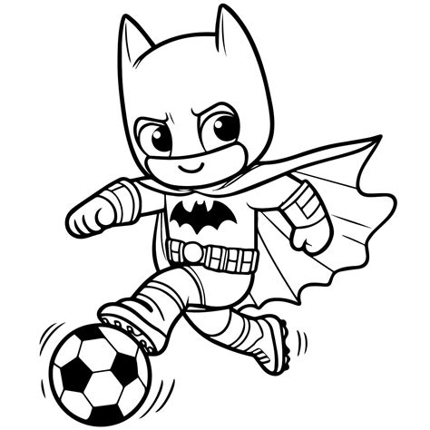 Dibujos De Lindo Batman Juega Al F Tbol Para Colorear Para Colorear