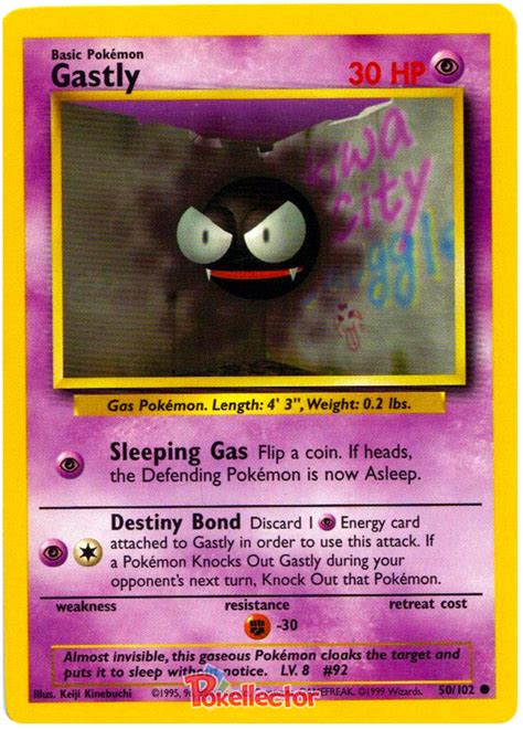 Gastly Base Set 50 Pokemon Card