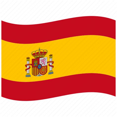 Es Hispanic Red Spain Spanish Flag Waving Flag Icon