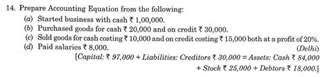 Solution Of Q 14 Accounting Equation Ts Grewal Class 11 2023 24 Cbse Cbse Commerce