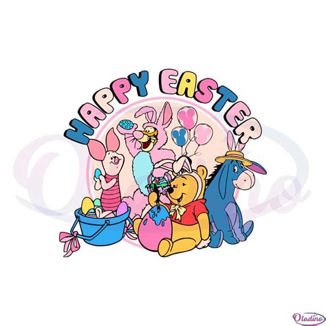 Winnie The Pooh Happy Easter Day Svg Graphic Designs Files