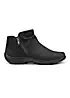 Hotter Murmur Leather Dark Grey Wide Womens Boots Freemans