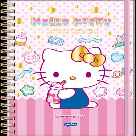 Agenda Da Hello Kitty - Agenda Planner 2026 Neo 160 Páginas 175x242 Hello Kitty | Shopee Brasil