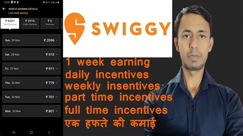 Swiggy की 1 Week की कमाई One Week Earningweekly Incentivedaily Incentive Job Apply And Earning