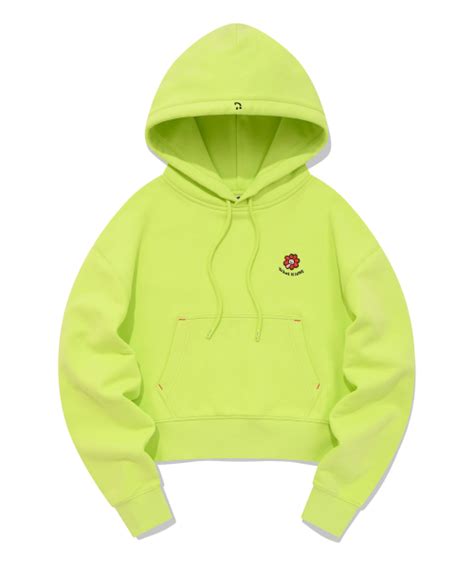 Musinsa Wacky Willy Women S Flory Wappen Crop Hood Light Lime