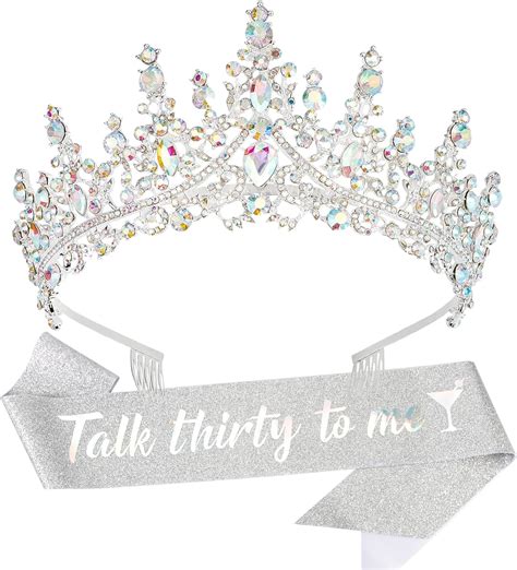 Amazon Talk Thirty To Me Sashes Tiaras Set Th Birthday