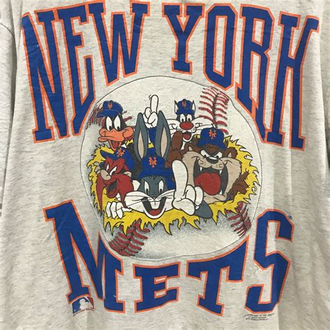 Vintage S Looney Tunes X Mets Mlb Cartoons Tee Bugs Bunny Tazmania