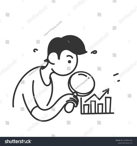 Hand Drawn Doodle Magnifying Glass Chart Stock Vector Royalty Free 2238925195 Shutterstock