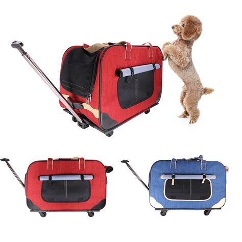 DODOPET Pet Dog Carrier with Wheels Carrier with Removeable Wheels Pet ...