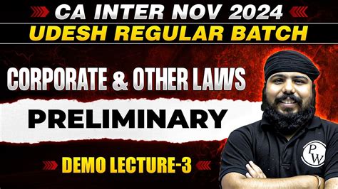 Corporate And Other Laws Preliminary Ca Inter Nov Udesh