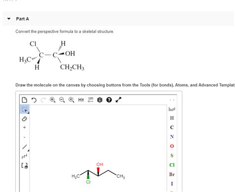 Solved Part A Convert The Perspective Formula To A Skeletal Chegg