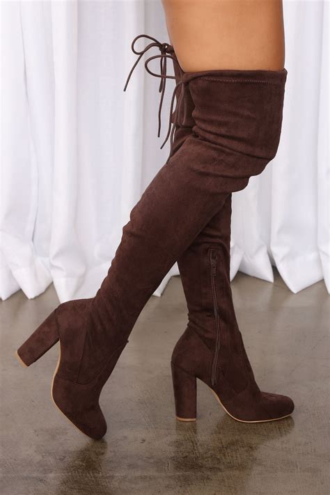 Pretty In Thigh High Boots Chocolate Fashion Nova Shoes Fashion Nova