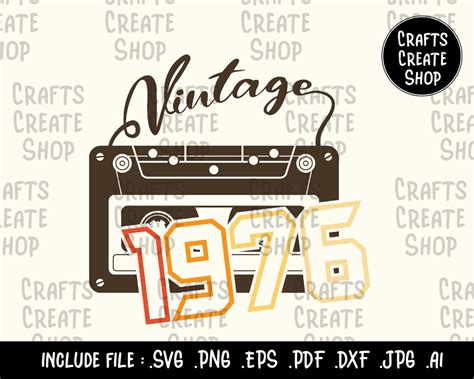 Vintage Kassette Tape Retro Jahr Geburtstag Svg Tape Kassette