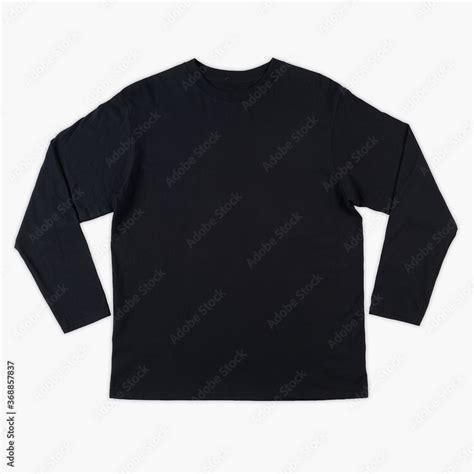 Blank Long Sleve Shirt Mock Up Template Front And Back View Isolated