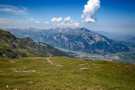 Hiking in swiss alps | Stock image | Colourbox