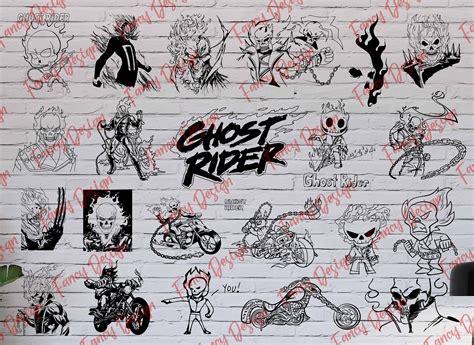 Artstation 79 Ghost Rider Vector Svg Files Johnny Blaze Anime