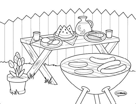 Bbq Food Coloring Pages Coloring Pages