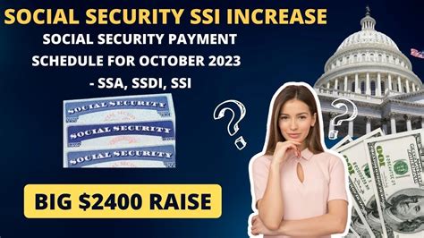 Social Security Payment Schedule October 2023 Ssi Ssdi Social