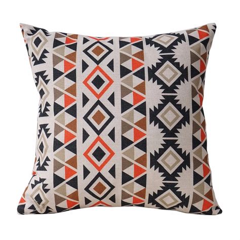 Aztec Cushion Covers Ethnic Throw Pillow Covers Geometric Decorative Pillow Cases Square Linen