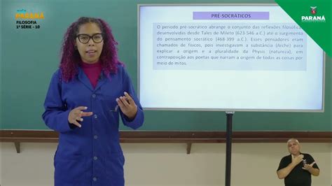 2022 Resumo Da Aula 1ª Série Filosofia Aula 10 Os Pré