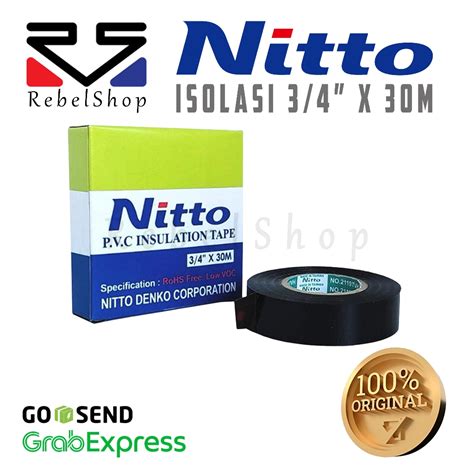 Jual Nitto Isolasi Listrik Tape Kabel Pvc Hitam Original X