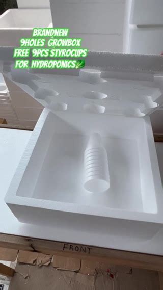 Hydroponics Holes Grow Box With Pcs Styro Cups With Slit