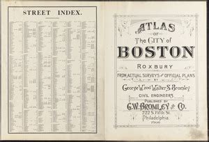 Atlas Of The City Of Boston West Roxbury Mass Volume Six From