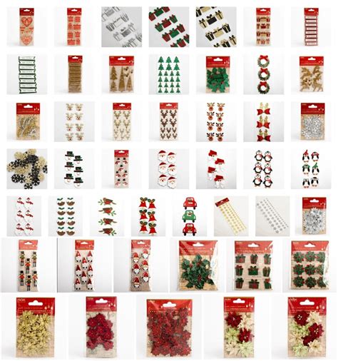 Handcrafted Christmas Decorations Craft Embellishment Handmade Card ...