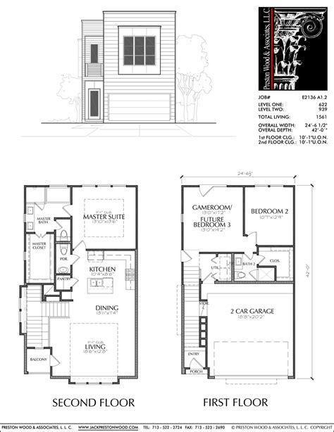 1 Level Townhouse Floor Plans - floorplans.click