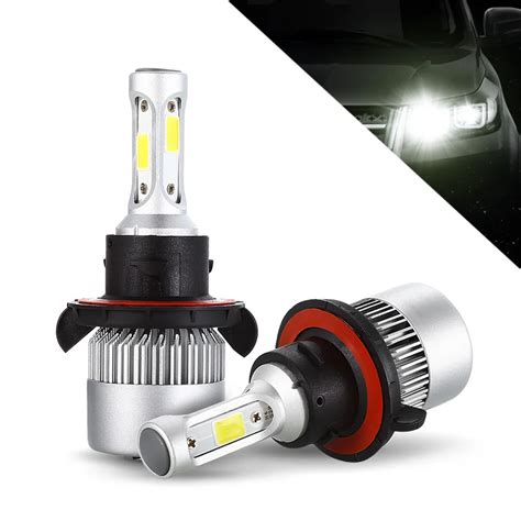 Aliexpress Buy S2 Pair Of Car H13 LED Headlight Bulb Auto Bulb