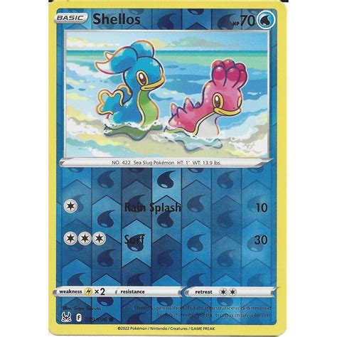 Pokemon Trading Card Game 039 196 Shellos Reverse Holo SWSH 11 Lost