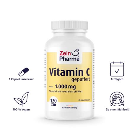 Zeinpharma Vitamin C Gepuffert Mg Kapseln