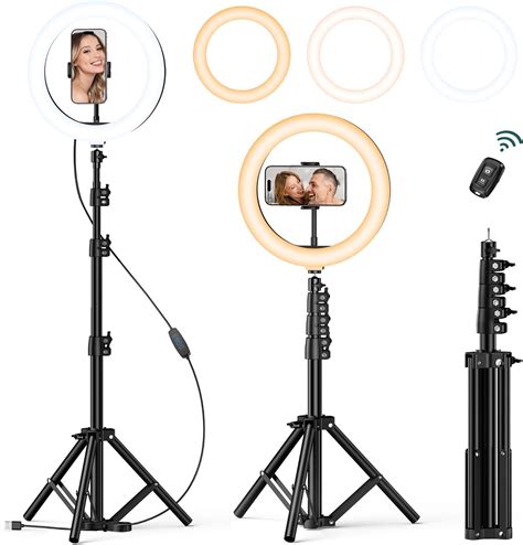 Amazon ATUMTEK 10 Selfie Ring Light With 55 Extendable Tripod