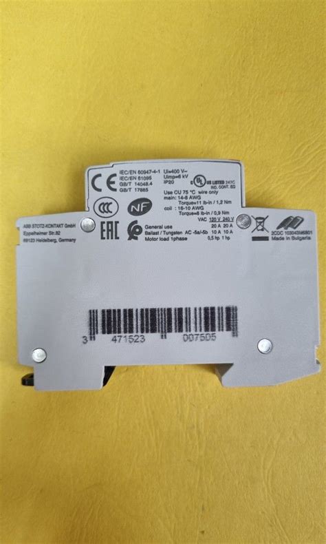 ABB Contactor ESB20-20N, TV & Home Appliances, Electrical, Adaptors ...