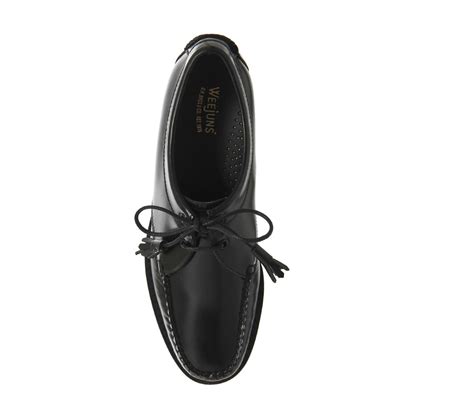 G H Bass Leather Weejun Tie Shoe In Black For Men Lyst