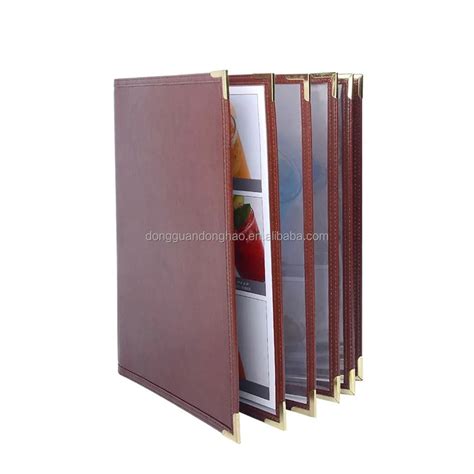 Custom Pu Leather Menu Folder And Pu Leather Restaurant Menu Cover