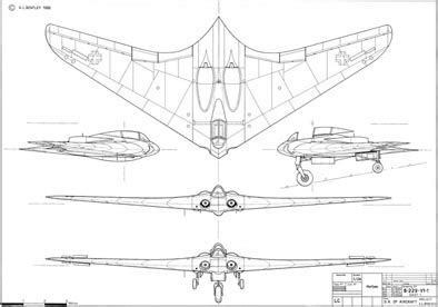 A. L. BENTLEY DRAWINGS | Horten Ho229 Project