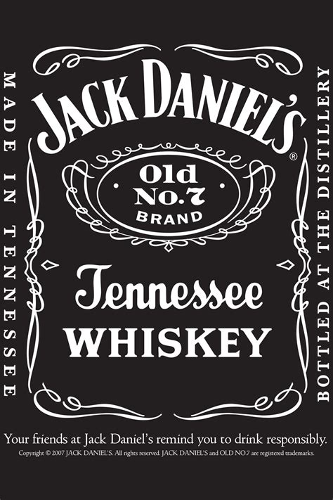 Customizable Jack Daniels Label