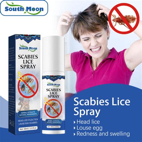 South Moon Pubic Lice Antibacterial Scabies Spray Removal Lice Eggs And Anti Itch Water Spray